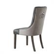 Posh Living Jose Faux Leather Dining Chair in Dark Gray (Set of 2)
