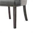 Posh Living Jose Faux Leather Dining Chair in Dark Gray (Set of 2)
