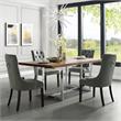 Posh Living Jose Faux Leather Dining Chair in Light Gray (Set of 2)