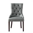 Posh Living Jose Faux Leather Dining Chair in Light Gray (Set of 2)