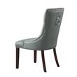 Posh Living Jose Faux Leather Dining Chair in Light Gray (Set of 2)