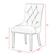 Posh Living Jose Faux Leather Dining Chair in Light Gray (Set of 2)