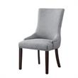 Posh Living Kinsley Linen Fabric Dining Chair in Light Gray (Set of 2)