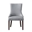Posh Living Kinsley Linen Fabric Dining Chair in Light Gray (Set of 2)