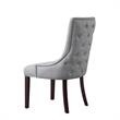 Posh Living Kinsley Linen Fabric Dining Chair in Light Gray (Set of 2)