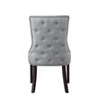 Posh Living Kinsley Linen Fabric Dining Chair in Light Gray (Set of 2)