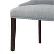 Posh Living Kinsley Linen Fabric Dining Chair in Light Gray (Set of 2)