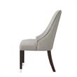 Posh Zoe Velvet Dining Chair with Nailhead Trim in Light Gray/Silver (Set of 2)