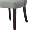 Posh Living Rebecca Velvet Dining Chair in Light Gray (Set of 2)