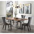 Posh Living Rebecca Linen Dining Chair in Light Gray (Set of 2)