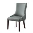 Posh Living Kinsley Tufted Faux Leather Dining Chair in Light Gray (Set of 2)