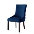 Posh Living Kinsley Velvet Dining Chair in Navy Blue (Set of 2)