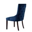 Posh Living Kinsley Velvet Dining Chair in Navy Blue (Set of 2)
