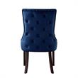 Posh Living Kinsley Velvet Dining Chair in Navy Blue (Set of 2)