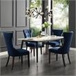 Posh Living Rebecca Velvet Dining Chair in Navy Blue(Set of 2)