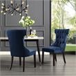Posh Living Rebecca Velvet Dining Chair in Navy Blue(Set of 2)