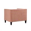 Posh Living Phoenix Button Tufted Velvet Accent Chair in Blush Pink