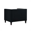 Posh Living Phoenix Button Tufted Velvet Accent Chair in Black