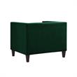Posh Living Phoenix Button Tufted Velvet Accent Chair in Green