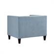 Posh Living Phoenix Button Tufted Velvet Accent Chair in Slate Blue