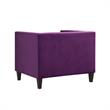 Posh Living Phoenix Button Tufted Velvet Accent Chair in Purple