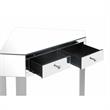 Posh Living Perry Mirrored 3-Piece Bedroom Vanity Set in Gray