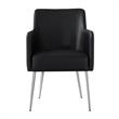 Posh Living Perogo Faux Leather Dining Chair in Black (Set of 2)