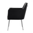 Posh Living Perogo Faux Leather Dining Chair in Black (Set of 2)
