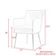 Posh Living Perogo Velvet Dining Chair in Light Gray/Chrome (Set of 2)