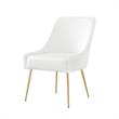 Posh Living Perogo Faux Leather Dining Chair in White (Set of 2)