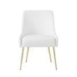 Posh Living Perogo Faux Leather Dining Chair in White (Set of 2)
