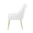 Posh Living Perogo Faux Leather Dining Chair in White (Set of 2)