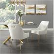 Posh Living Perogo Faux Leather Dining Chair in White (Set of 2)
