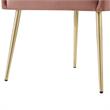 Posh Living Perogo Velvet Dining Side Chair in Blush pink/Gold (Set of 2)