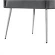 Posh Living Perogo Velvet Dining Side Chair in Light Gray/Chrome (Set of 2)