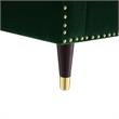 Posh Living Soraya Velvet Accent Chair with Nailhead Trim in Hunter Green/Gold