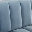 Posh Living Soraya Tufted Velvet Sofa with Nailhead Trim in Slate Blue/Chome