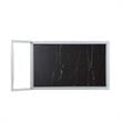 Posh Living Karin Tempered Glass Shelf Bar Serving Cart in Silver/Black