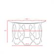 Posh Living Nadia Round Glass Top Coffee Table in Gold