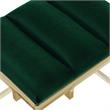 Posh Living Markus Modern Tufted Velvet Ottoman in Green/Gold