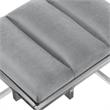 Posh Living Markus Modern Tufted Velvet Ottoman in Gray/Chrome