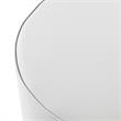 Posh Living Suchada Faux Leather Round Cocktail Ottoman in White/Gold