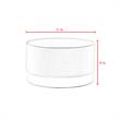Posh Living Suchada Faux Leather Round Cocktail Ottoman in White/Gold