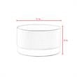Posh Living Suchada Velvet Round Cocktail Ottoman in Gray/Chrome