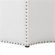 Posh Living Runrawin Faux Leather Octagon Cocktail Ottoman in White