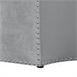 Posh Living Runrawin Linen Fabric Octagon Cocktail Ottoman in Gray