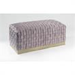 Posh Living Michirin Woven Velvet Bench in Lilac/Gold