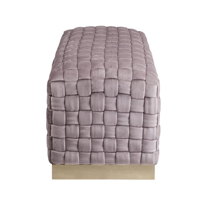 Posh Living Michirin Woven Velvet Bench in Lilac/Gold
