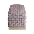 Posh Living Michirin Woven Velvet Bench in Lilac/Gold