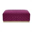 Posh Living Michirin Woven Velvet Bench in Fuchsia/Gold